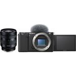 Sony Alpha ZV-E10 Vlog-Systemkamera (24,3 MP, Video: 4K/60 fps, 425 Fokusmessfelder, Wi-Fi, Bluetooth), schwarz + Tamron 11-20mm F2,8 Di III-A RXD