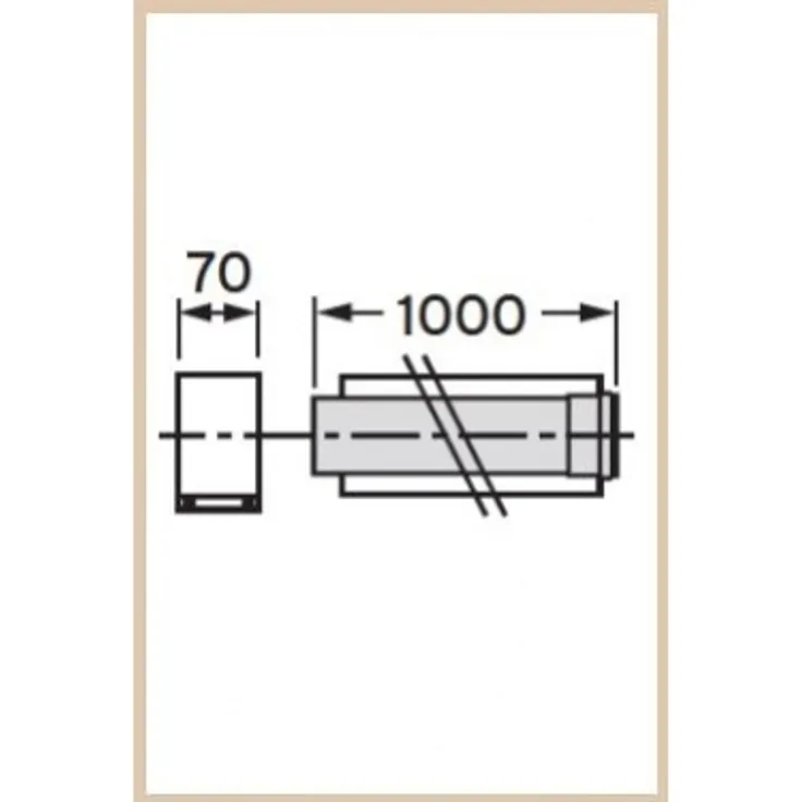 Vaillant Verlängerung 80-125mm, konzentrisch, PP 1000mm