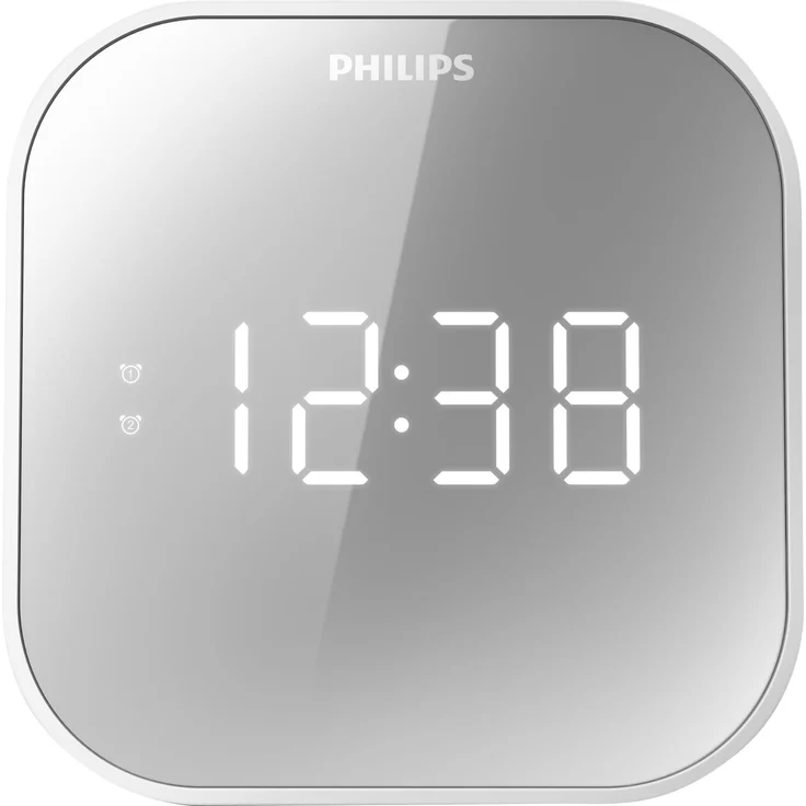 Philips TAR4406-12 UKW-Radiowecker 2 Weckzeiten USB-Ladebuchse, Radiowecker, weiß – Bild 4