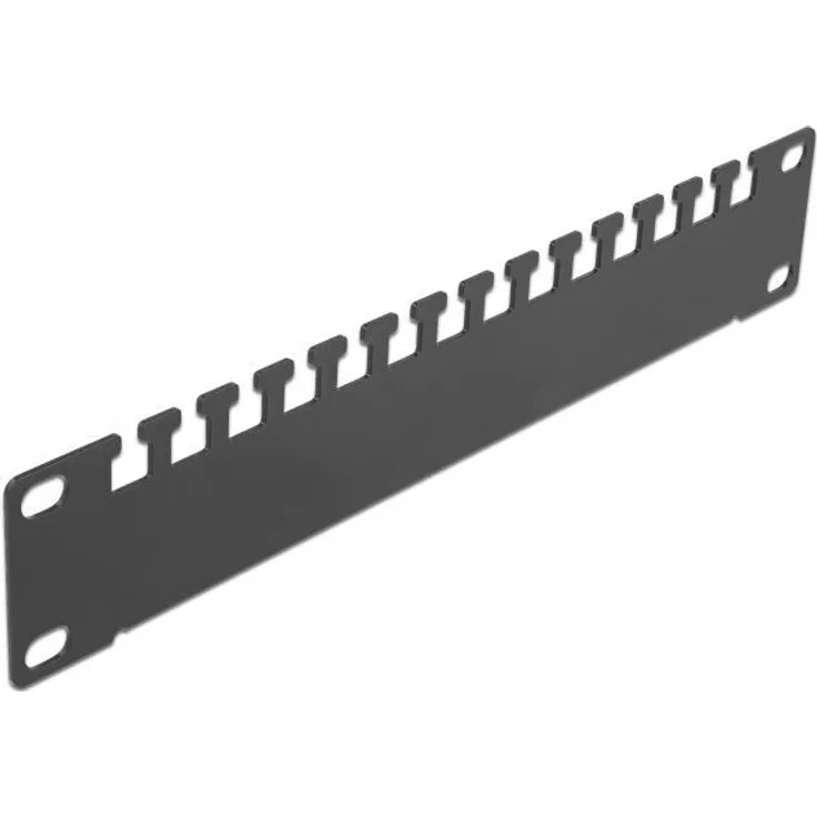 Delock - Kabelmanagementschiene - Rack montierbar - Schwarz - 1U - 25.4 cm (10'')