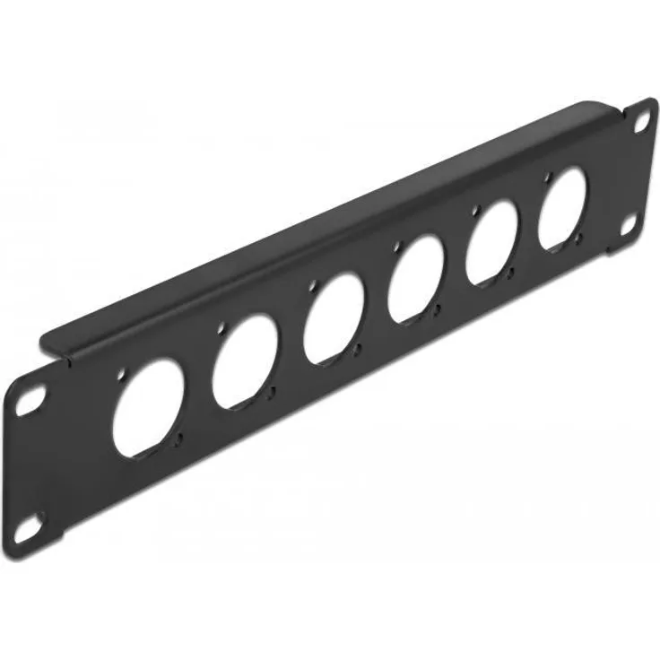 Delock - Patchpanel (Blindblech) - Rack montierbar - Schwarz - 1U - 25.4 cm (10'') - 6 Ports