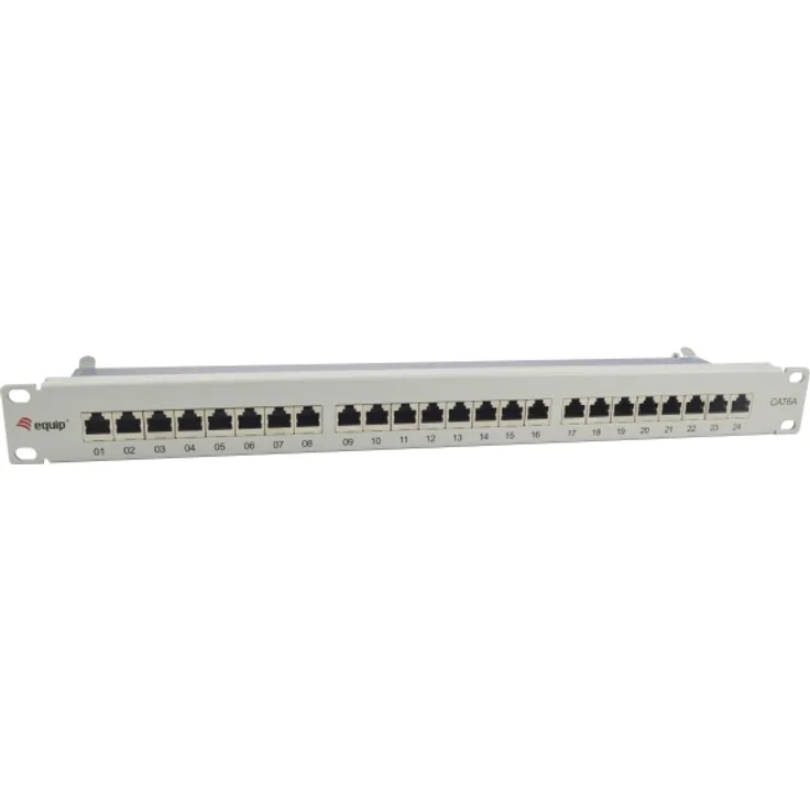Equip Patchpanel 24x RJ45 Cat6A 19'' 1HE grau