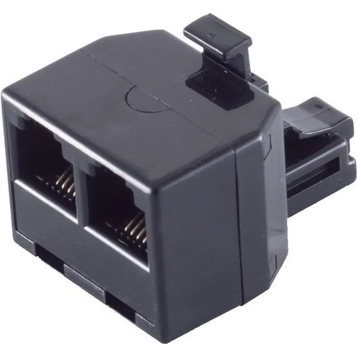 shiverpeaks -BASIC-S-Western-Stecker 6-4 auf 2 Western-Kupplung 6-4, Festadapter (BS71230)