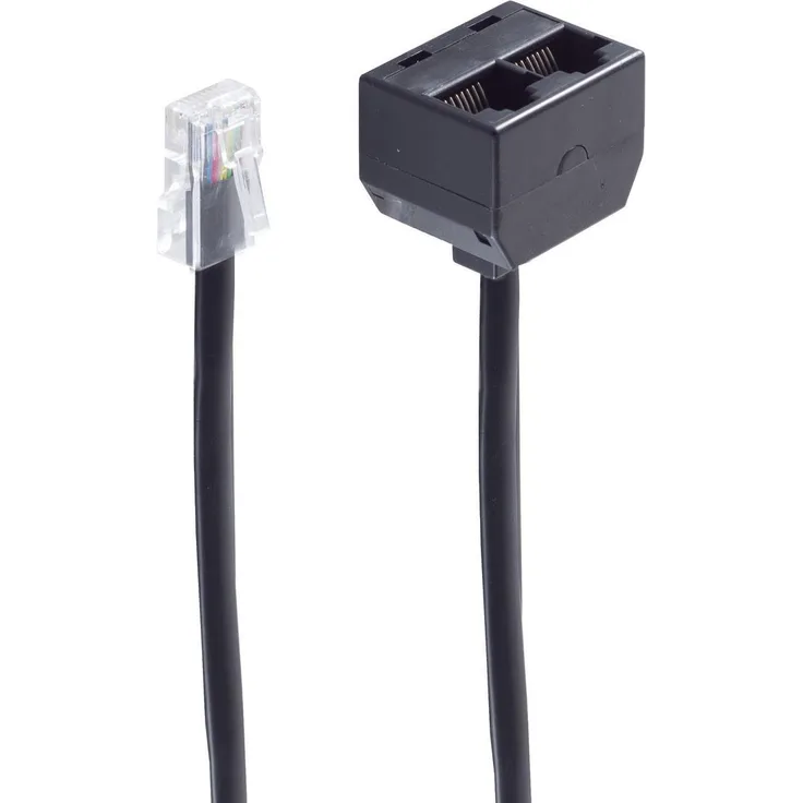 shiverpeaks -BASIC-S-Western-Stecker 8-4 auf 2 Western-Kupplung 8-4, 0,15m (BS71231-8-4)