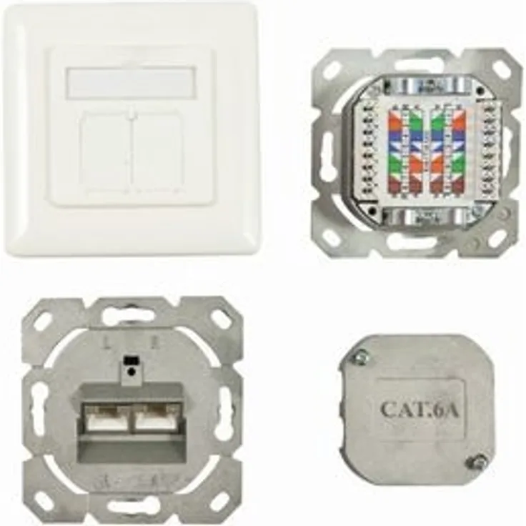 Synergy 21 S216358 2 x RJ-45 Weiß Steckdose (S216358)