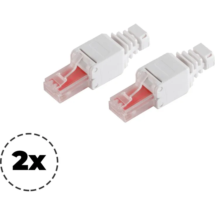 shiverpeaks -BASIC-S-cat. 6 Tool-less RJ45 Stecker mit Knickschutz ungeschirmt-VE2 (BS75011-2)