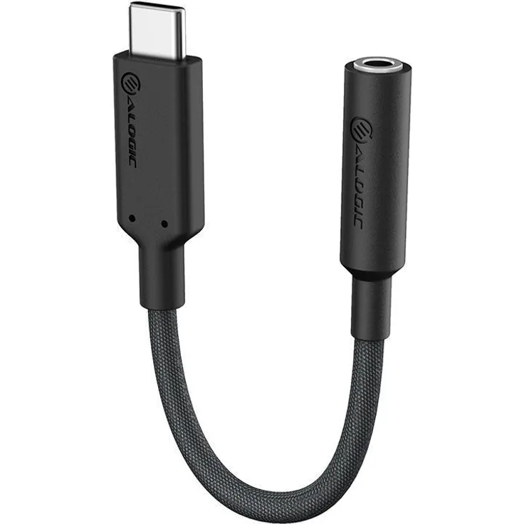 Alogic Adapter USB-C to 3.5mm Audio 10cm schwarz