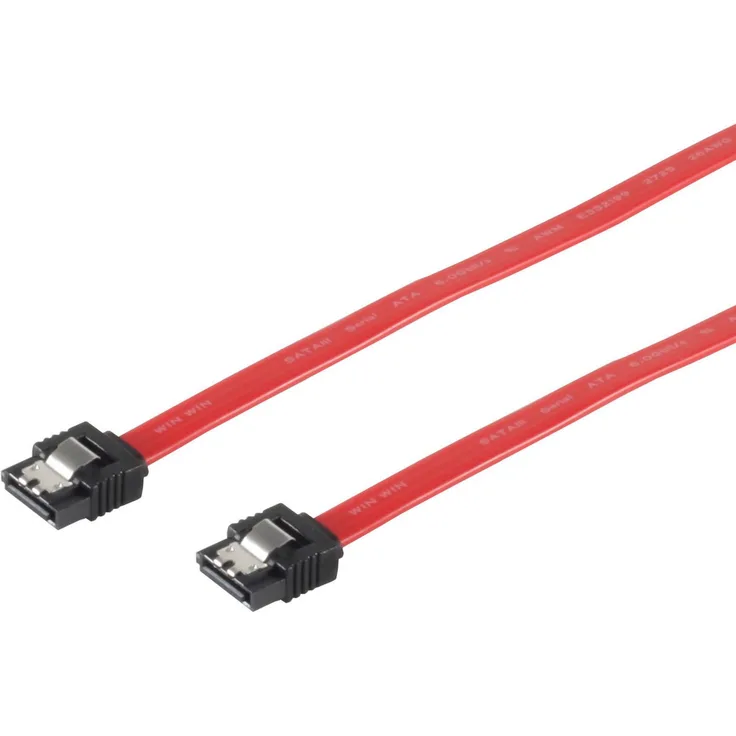 S-CONN maximum connectivity SATA-III-Anschlusskabel 3- 6Gps., Stecker auf Stecker, mit Metallbefestigung, 0,5m (78246-0.5)