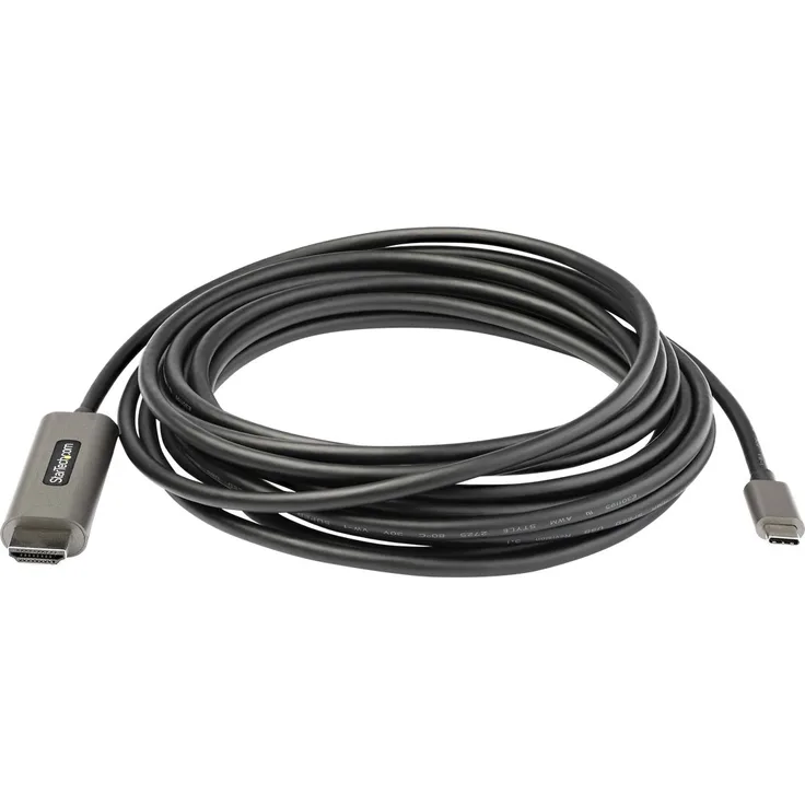 StarTech.com 16ft (5m) USB C to HDMI Cable 4K 60Hz with HDR10, Ultra HD USB Type-C to 4K HDMI 2.0b Video Adapter Cable, USB-C to HDMI HDR Monitor-Display Converter, DP 1.4 Alt Mode HBR3 - Thunderbolt 3 Compatible (CDP2HDMM5MH) - Videoschnittstellen-Conver