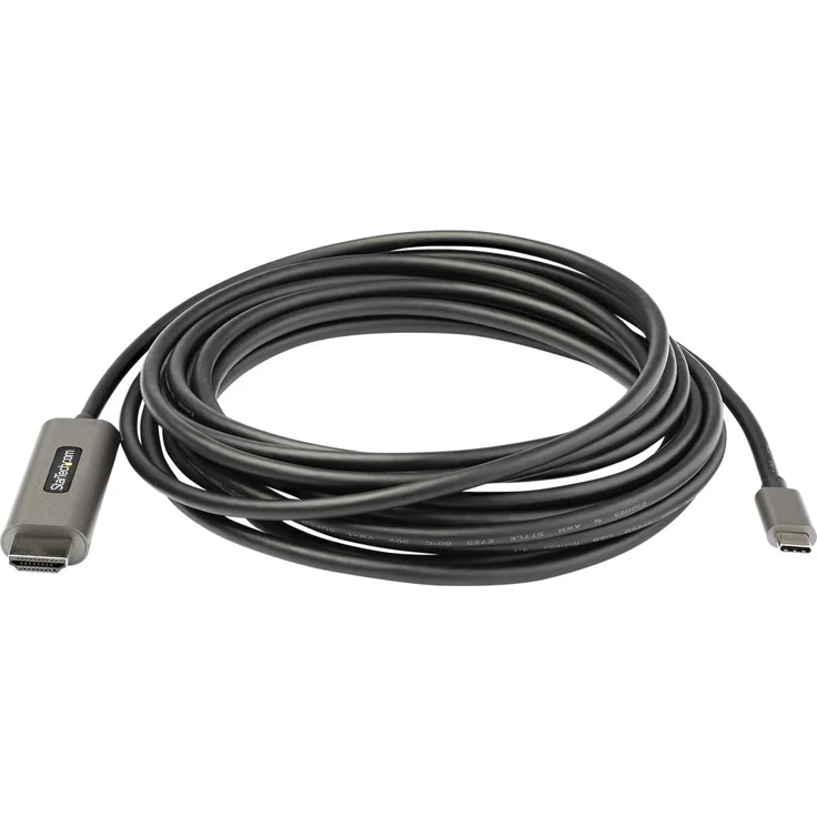 StarTech.com 16ft (5m) USB C to HDMI Cable 4K 60Hz with HDR10, Ultra HD USB Type-C to 4K HDMI 2.0b Video Adapter Cable, USB-C to HDMI HDR Monitor-Display Converter, DP 1.4 Alt Mode HBR3 - Thunderbolt 3 Compatible (CDP2HDMM5MH) - Videoschnittstellen-Conver – Bild 1
