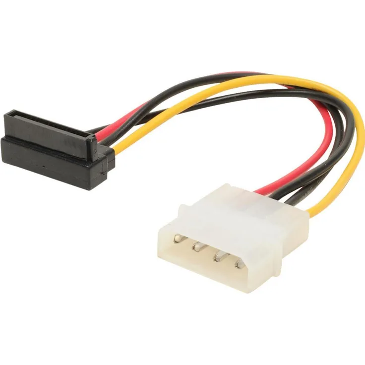 S-CONN maximum connectivity Power Adapter, 4-pol. 5.25 Powerstecker auf 15-pol. S-ATA mit abgewinkeltem Stecker, 0,13m (78232-HQ)