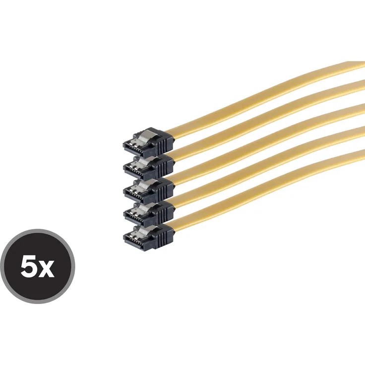 SCO 78246-0.5-Y5 - Seriell-ATA Kabel 50cm gerade Metallfeder - Kabel - Digital-Daten (78246-0.5Y-5)