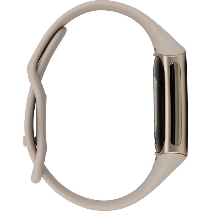 Fitbit Charge 5 Fitness-Tracker GPS, Unisex, Aluminiumgehäuse, Silikonarmband, Lunar White/Soft Gold – Bild 2