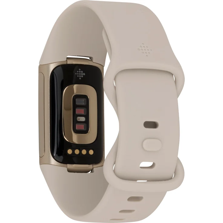 Fitbit Charge 5 Fitness-Tracker GPS, Unisex, Aluminiumgehäuse, Silikonarmband, Lunar White/Soft Gold – Bild 4