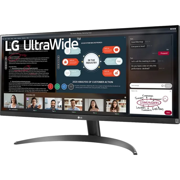 LG 29WP500-B - 29 Zoll, UltraWide Full HD (2560 x 1080), IPS-Panel, 75Hz, 5ms, 250cd/m², HDR10 (29WP500-B) – Bild 4