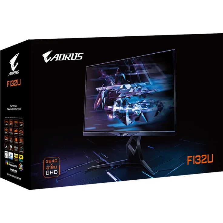 GIGABYTE AORUS FI32U - 31,5 Zoll, 4K Ultra HD (3840 x 2160), IPS-Panel, 144Hz, 1ms, 350cd/m², DisplayHDR 400 (FI32U) – Bild 4