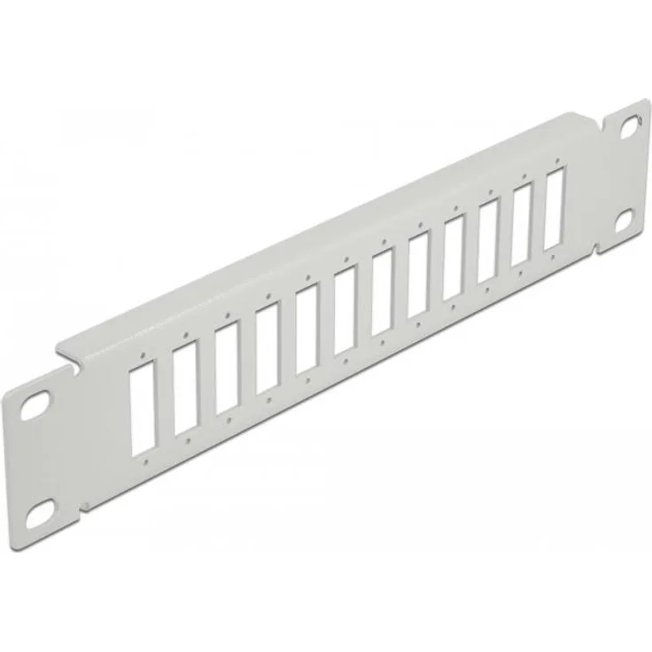 Delock 10 LWL Patchpanel 12 Port für SC Duplex - LC Quad 1 HE grau (66804)