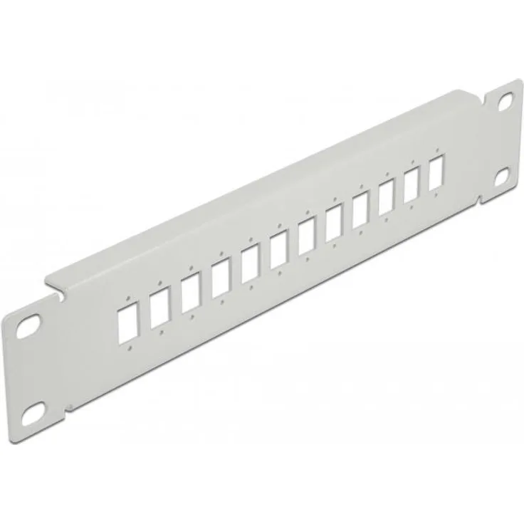 Delock 10 LWL Patchpanel 12 Port für SC Simplex - LC Duplex 1 HE grau (66803)