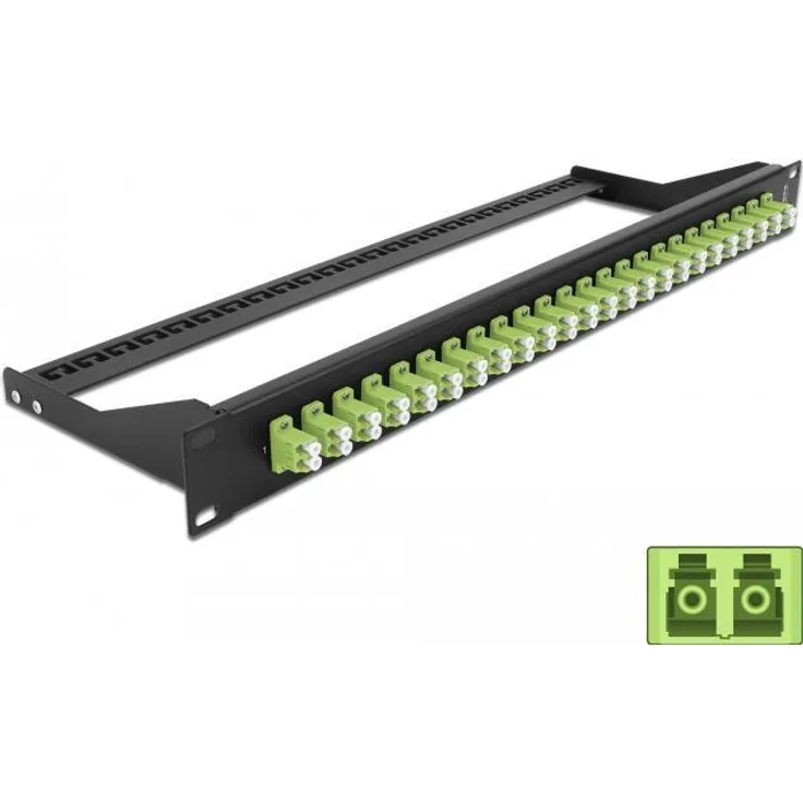 Delock 19 LWL Patchpanel 24 Port LC Duplex lindgrün (43391)