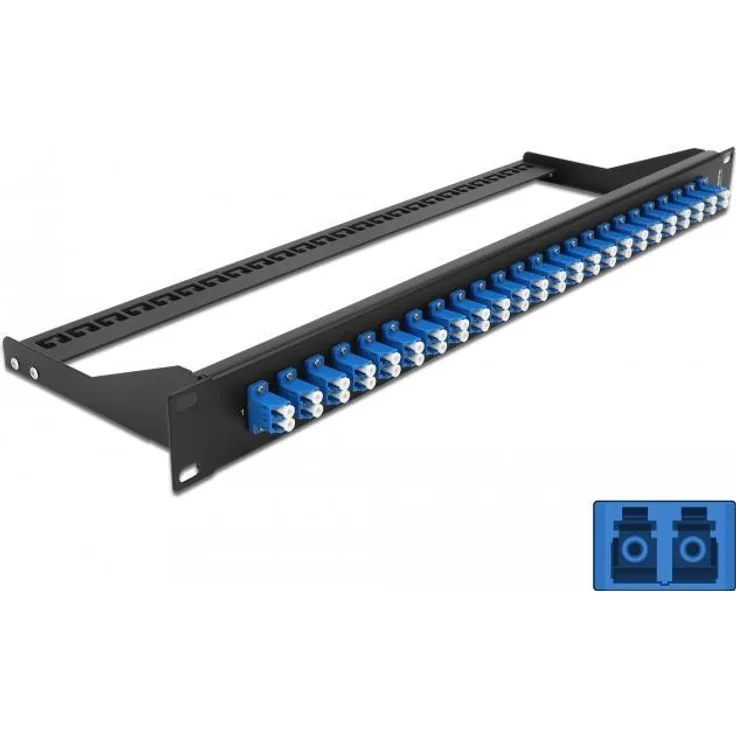 Delock 19 LWL Patchpanel 24 Port LC Duplex blau (43386)