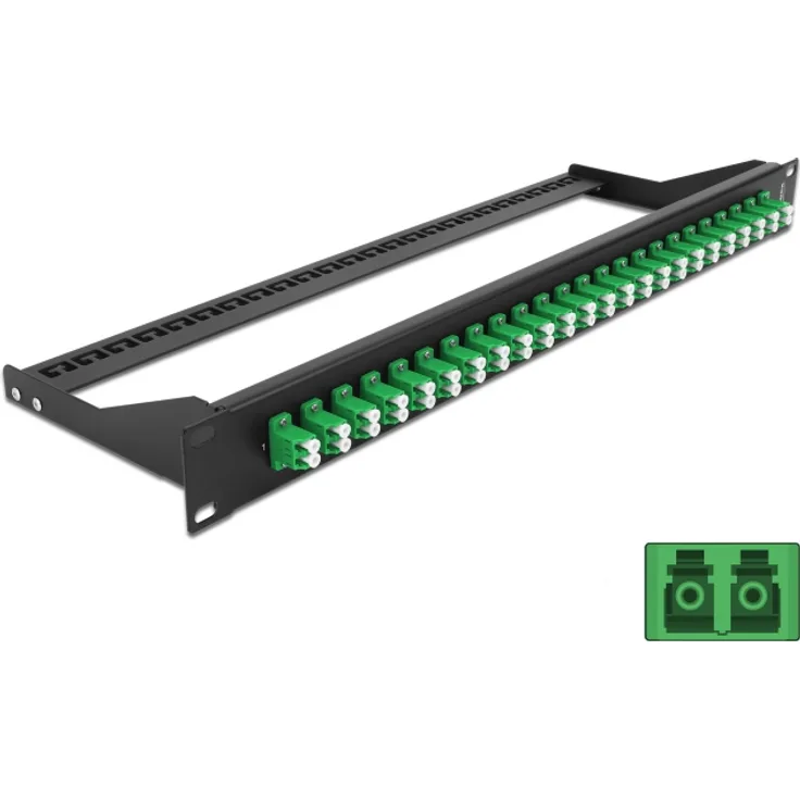 Delock 19 LWL Patchpanel 24 Port LC Duplex grün (43387)