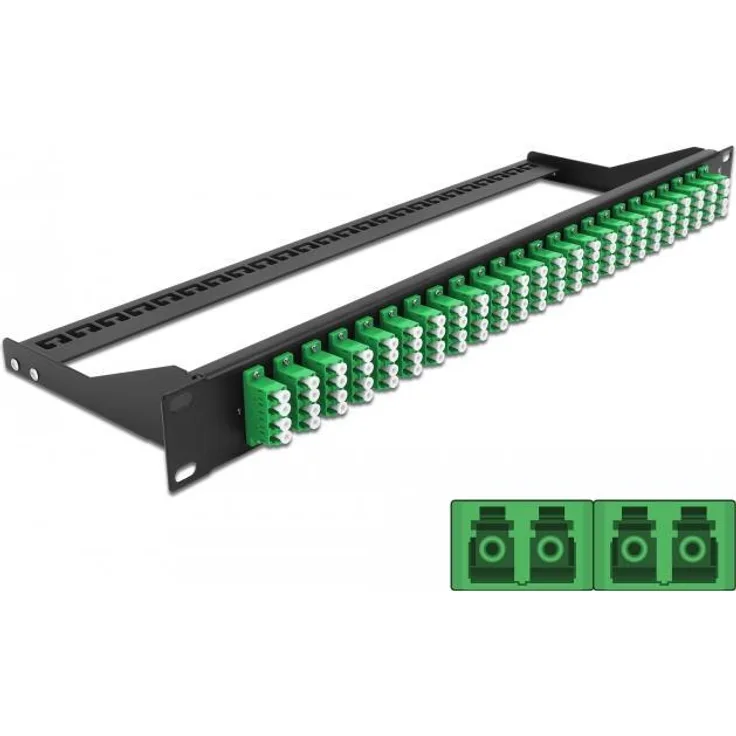Delock 19 LWL Patchpanel 24 Port LC Quad grün (43399)