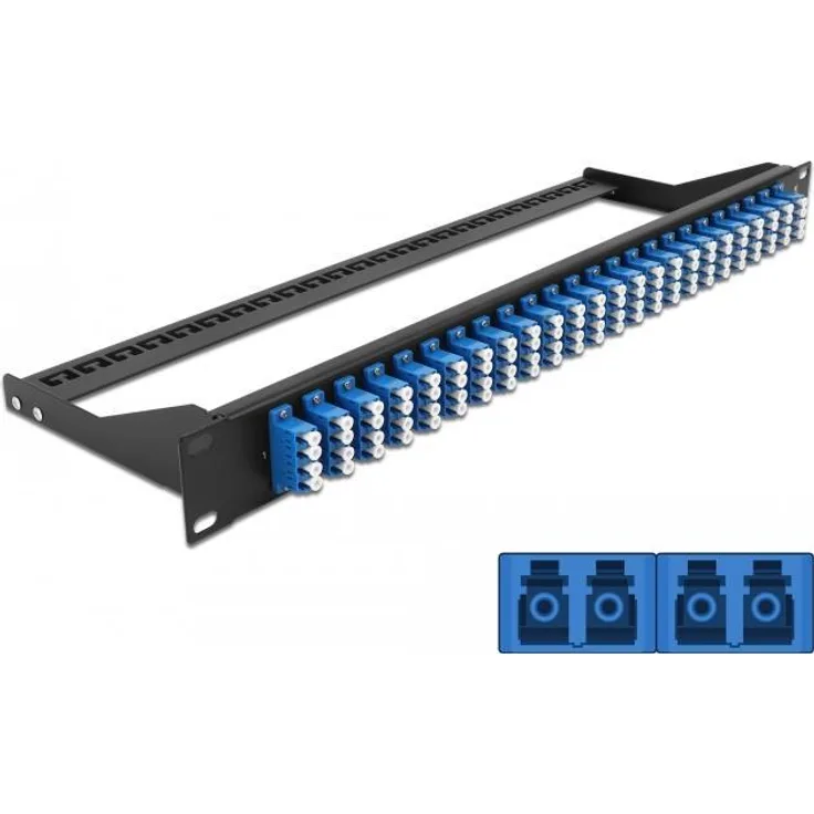 Delock 19 LWL Patchpanel 24 Port LC Quad blau (43398)