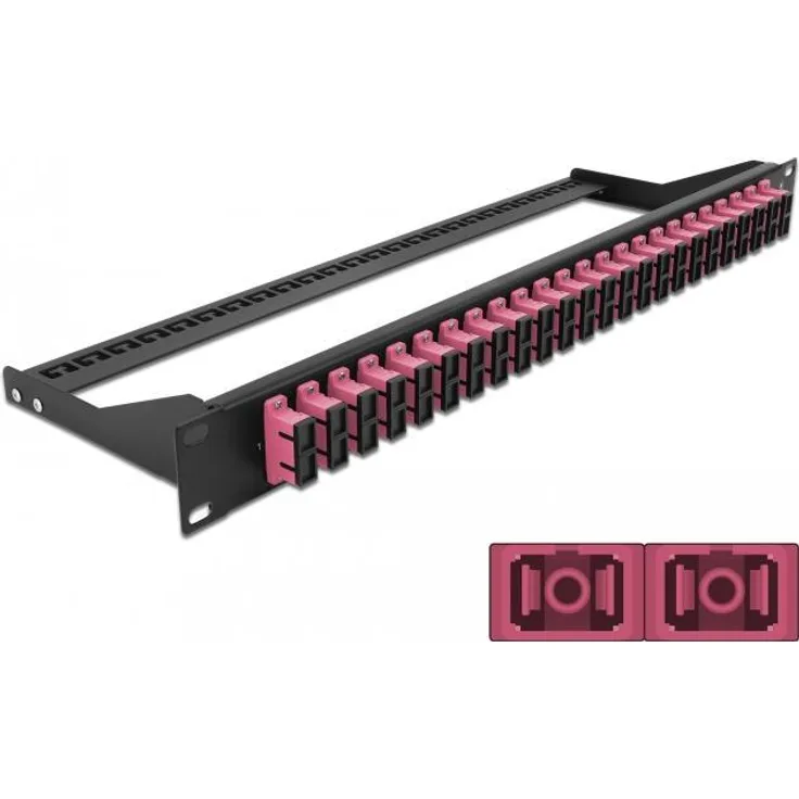 Delock 19 LWL Patchpanel 24 Port SC Duplex violett (43396)