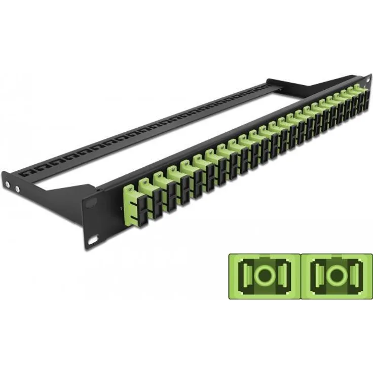 Delock 19 LWL Patchpanel 24 Port SC Duplex lindgrün (43397)