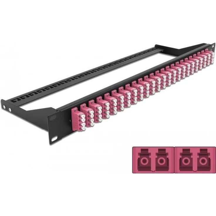 Delock 19 LWL Patchpanel 24 Port LC Quad violett (43403)