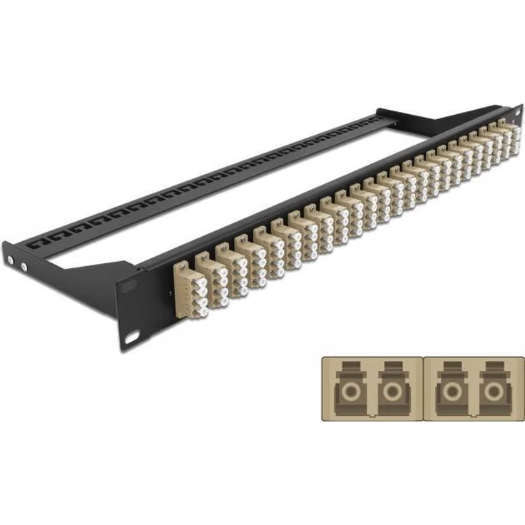 Delock 19 LWL Patchpanel 24 Port LC Quad beige (43400)