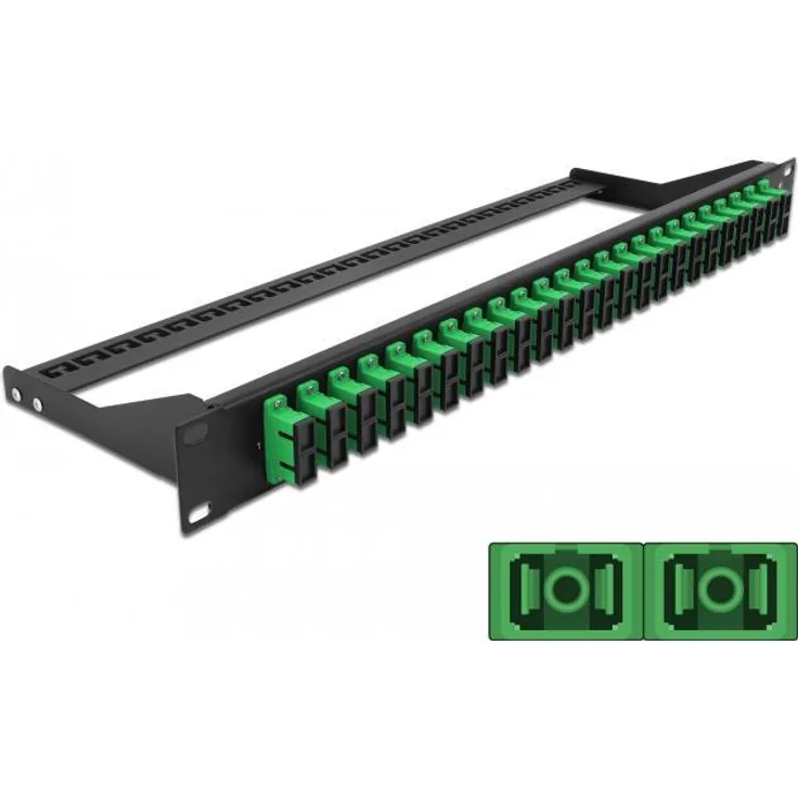 Delock 19 LWL Patchpanel 24 Port SC Duplex grün (43393)