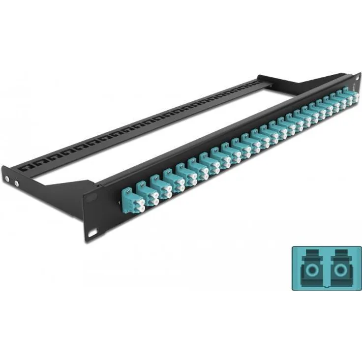 Delock 19 LWL Patchpanel 24 Port LC Duplex aqua (43389)