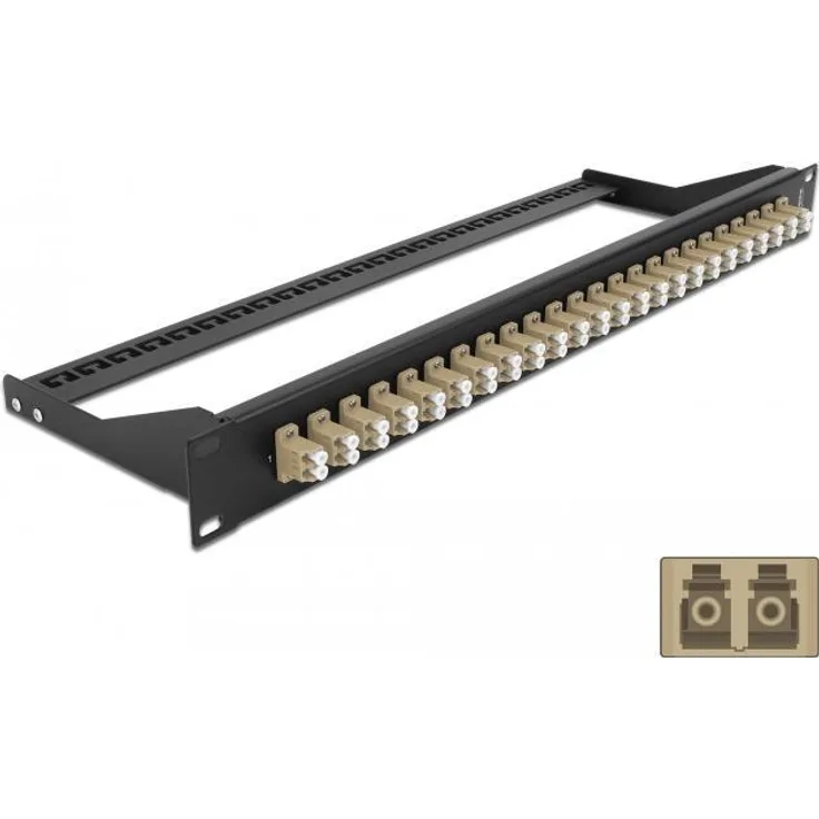 Delock 19 LWL Patchpanel 24 Port LC Duplex beige (43388)
