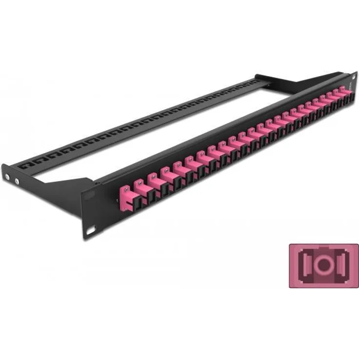 Delock 19 LWL Patchpanel 24 Port SC Simplex violett (43384)