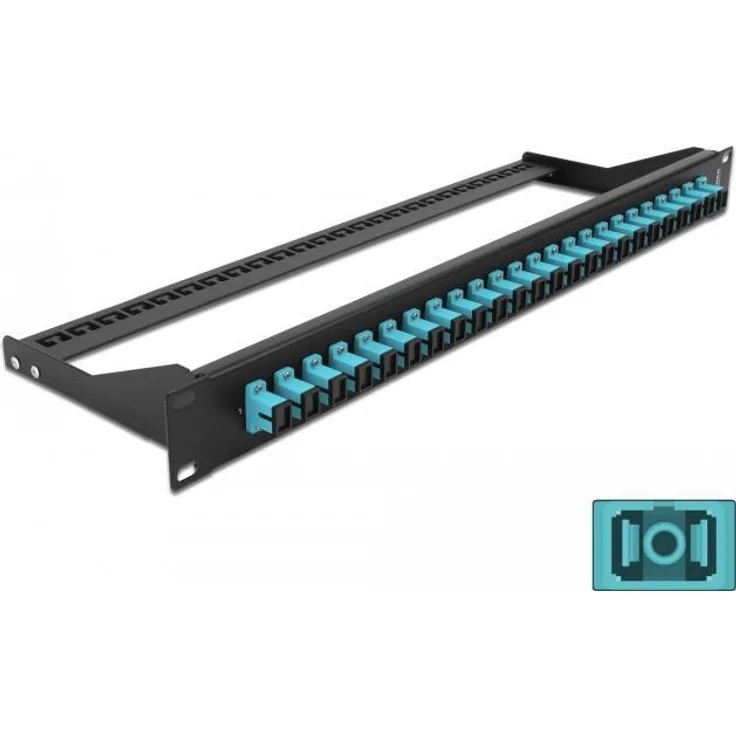 Delock 19 LWL Patchpanel 24 Port SC Simplex aqua (43383)