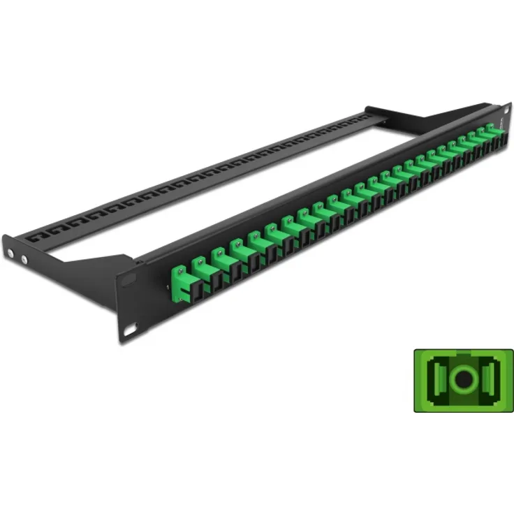 Delock 19 LWL Patchpanel 24 Port SC Simplex grün (43381)