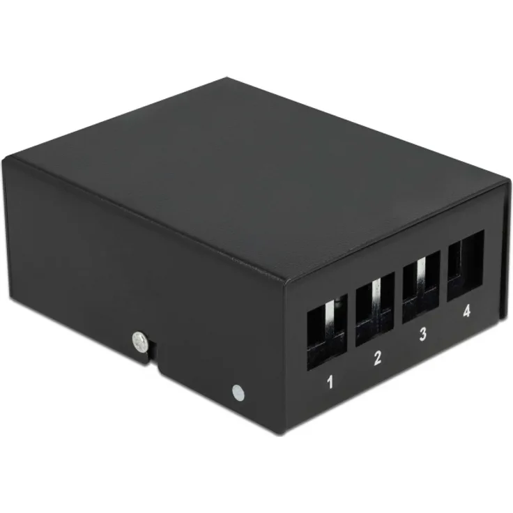Delock Keystone Patchpanel 4 Port schwarz (43409)