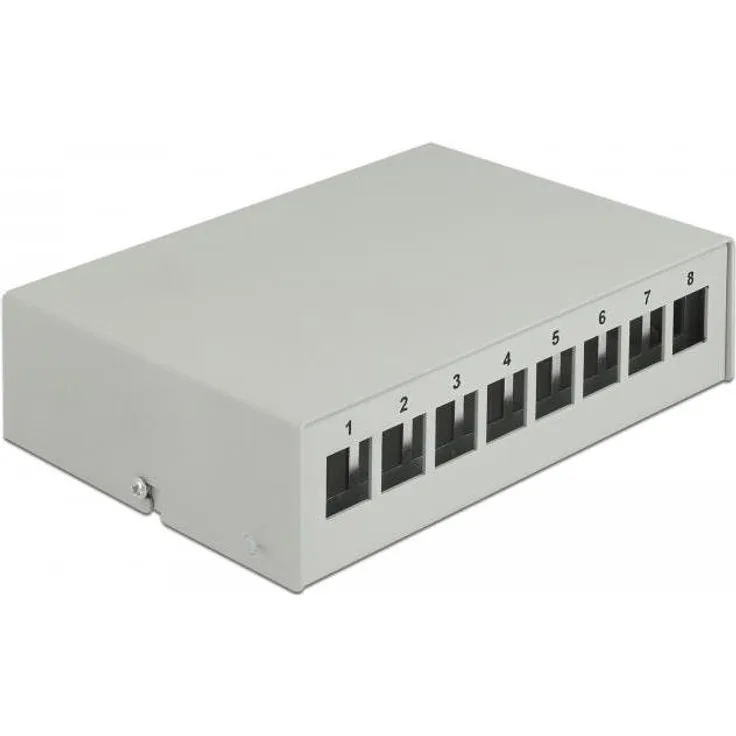 Delock Keystone Patchpanel 8 Port grau (43412)