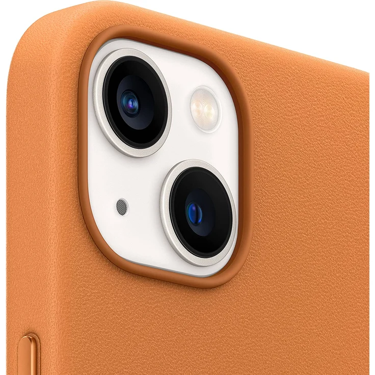 Apple MM0D3ZM/A Leder Case mit MagSafe, geeignet für Apple iPhone 13 mini, Goldbraun – Bild 3
