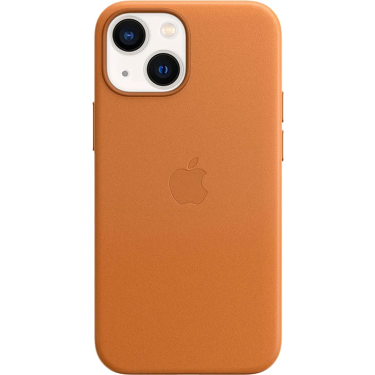 Apple MM0D3ZM/A Leder Case mit MagSafe, geeignet für Apple iPhone 13 mini, Goldbraun – Bild 1