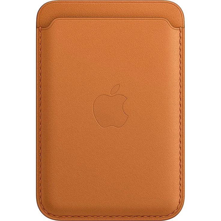 Apple MM0Q3ZM/A Leder Wallet mit MagSafe, geeignet für Apple iPhone 12/13/14, Kartenhalter, Goldbraun – Bild 1