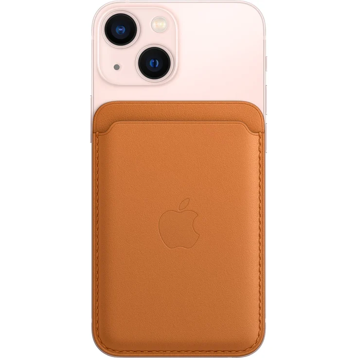 Apple MM0Q3ZM/A Leder Wallet mit MagSafe, geeignet für Apple iPhone 12/13/14, Kartenhalter, Goldbraun – Bild 5