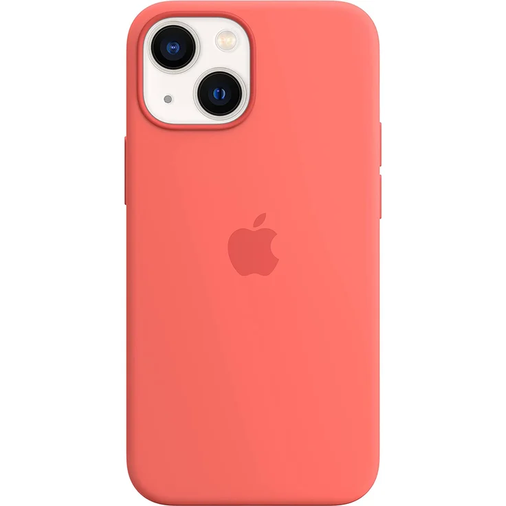 Apple MM1V3ZM/A Silikon Case mit MagSafe, geeignet für Apple iPhone 13 mini, Pink Pomelo – Bild 1
