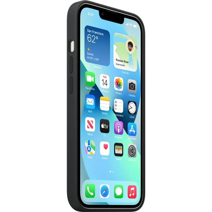 Apple MM2A3ZM/A Silikon Case mit MagSafe, geeignet für Apple iPhone 13, Mitternacht – Bild 6