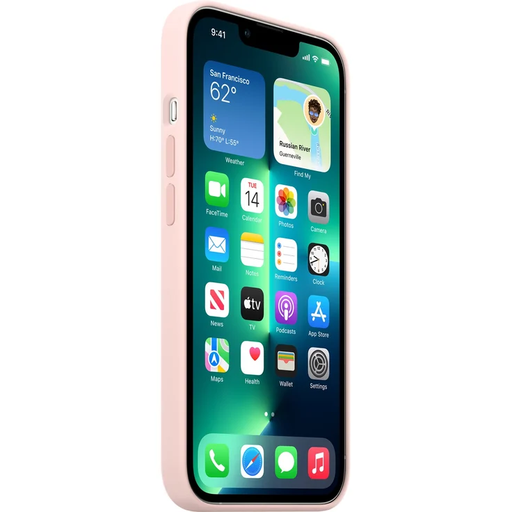 Apple MM2H3ZM/A Silikon Case mit MagSafe, geeignet für Apple iPhone 13 Pro, Kalkrosa – Bild 5