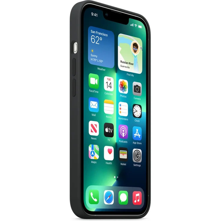 Apple MM2K3ZM/A Silikon Case mit MagSafe, geeignet für Apple iPhone 13 Pro, Mitternacht – Bild 5
