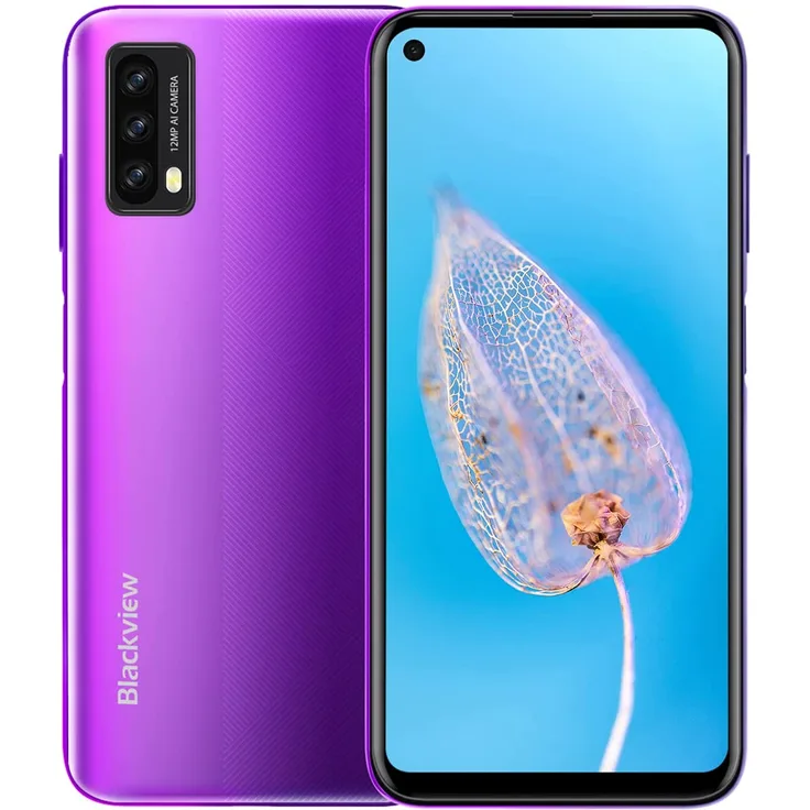 Blackview A90 Smartphone 16,23cm IPS-Display, 64GB interner Speicher, 4GB RAM, Dual-SIM, Android, Neon Purple