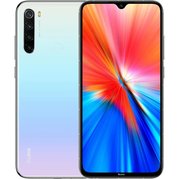 Xiaomi Redmi Note 8 2021 Smartphone 16cm Farbdisplay, 64GB interner Speicher, 4GB RAM, Dual-SIM, Moonlight White