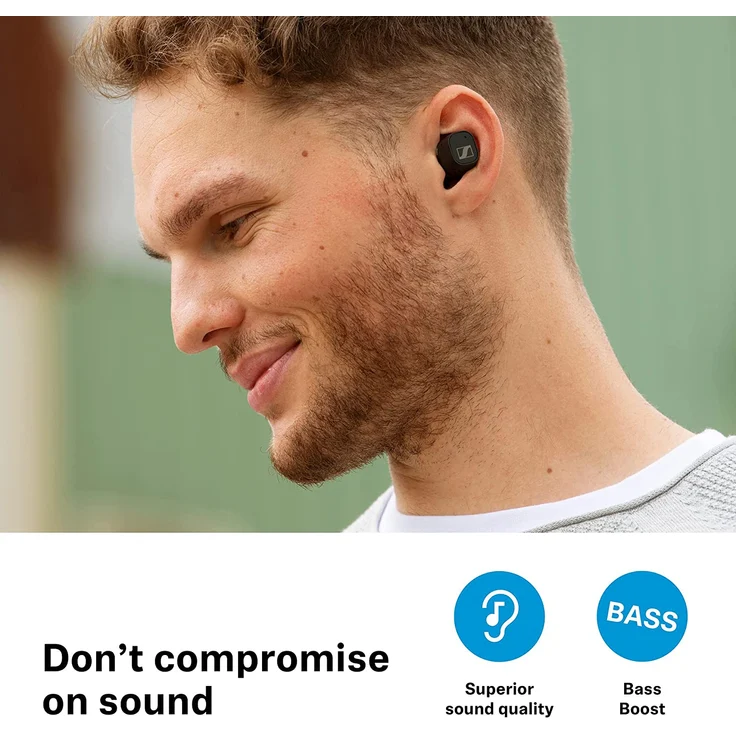 Sennheiser CX Plus True Wireless In-Ear-Kopfhörer mit Active Noise Cancelling, Spritzwassergeschützt, Weiß – Bild 2